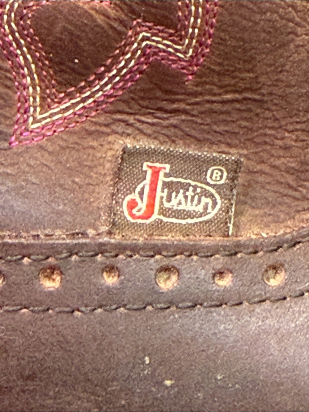 Justin ladies 9  Brown Western Pull-On Boots - Picture 9 of 9